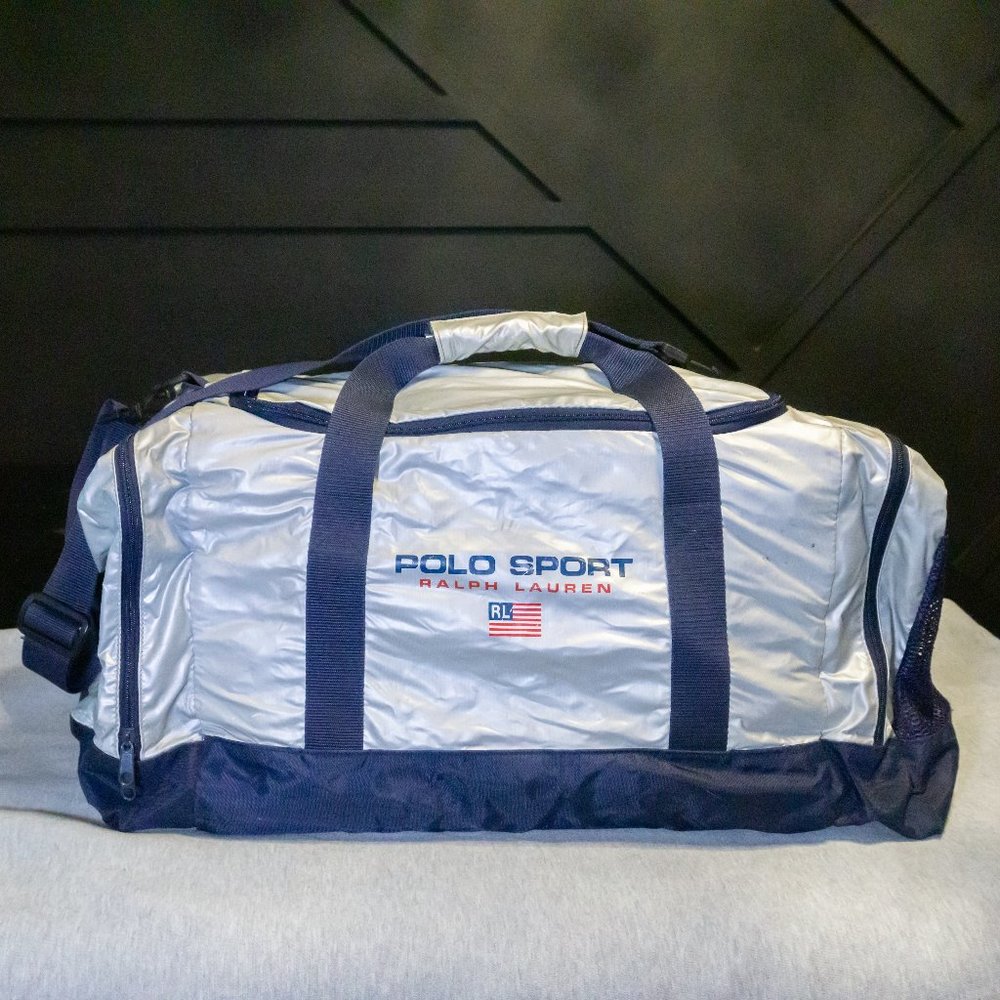 Polo Sport - Ralph Lauren - Silver Duffel Bag - Vintage